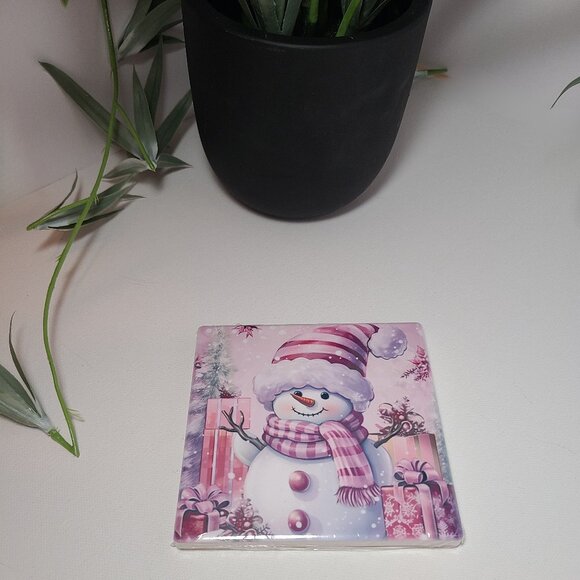 Christmas Sandstone Coasters - Pony and Snowman by Scott Heil/The Crowing Hen - Picture 5 of 7